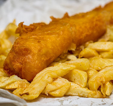 Order traditional fish and chips from D Town Diner