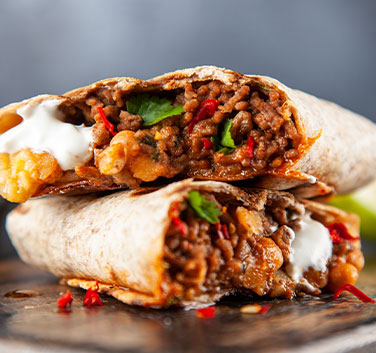 Order an authentic burrito from D Town Diner
