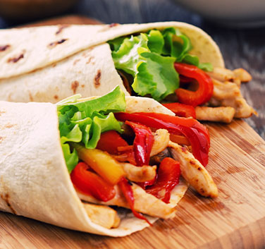 Order a refreshing wrap from D Town Diner